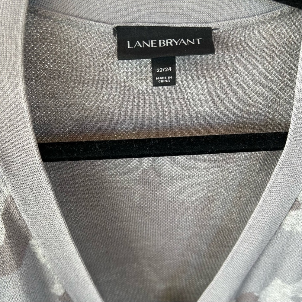 Lane Bryant Women’s Plus Size Gray Camo Button Up Sweater Cardigan Size 3X - Picture 4 of 6